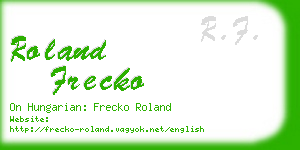 roland frecko business card
